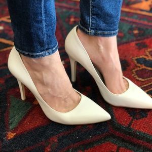 White pumps